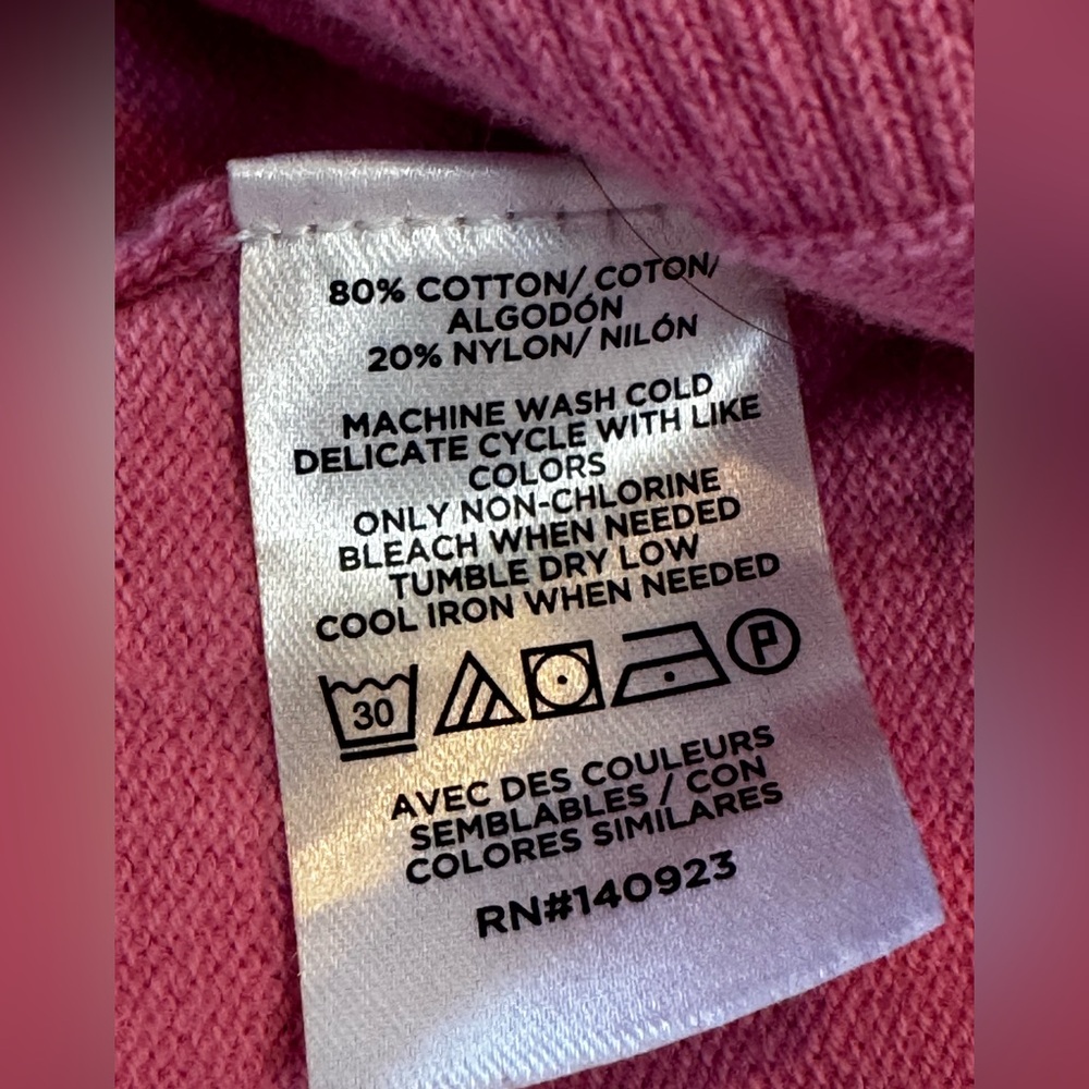 LOFT Hot Pink Puff-Sleeve Crewneck Sweater - Picture 5 of 6